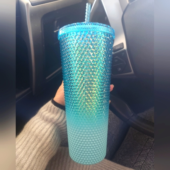 Starbucks Ombre Bling Studded Tumbler Glacier Blue 2023 NWT Venti - Picture 2 of 5